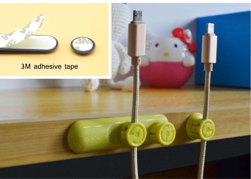 Magnetic Cable Clip Adjustable Cord Holder Plastic Desk Organizer for Cable Management Wire Organizer Cable Holder for Wall