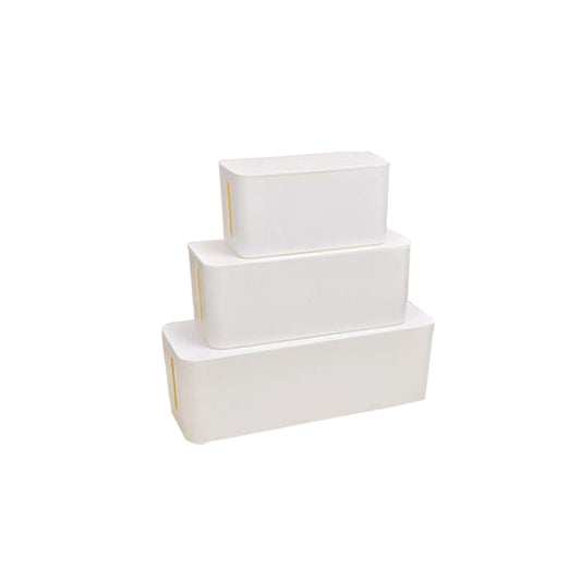 Plastic Cable Management Box Plug Cable Container Organiser Wire Cable Storage Box