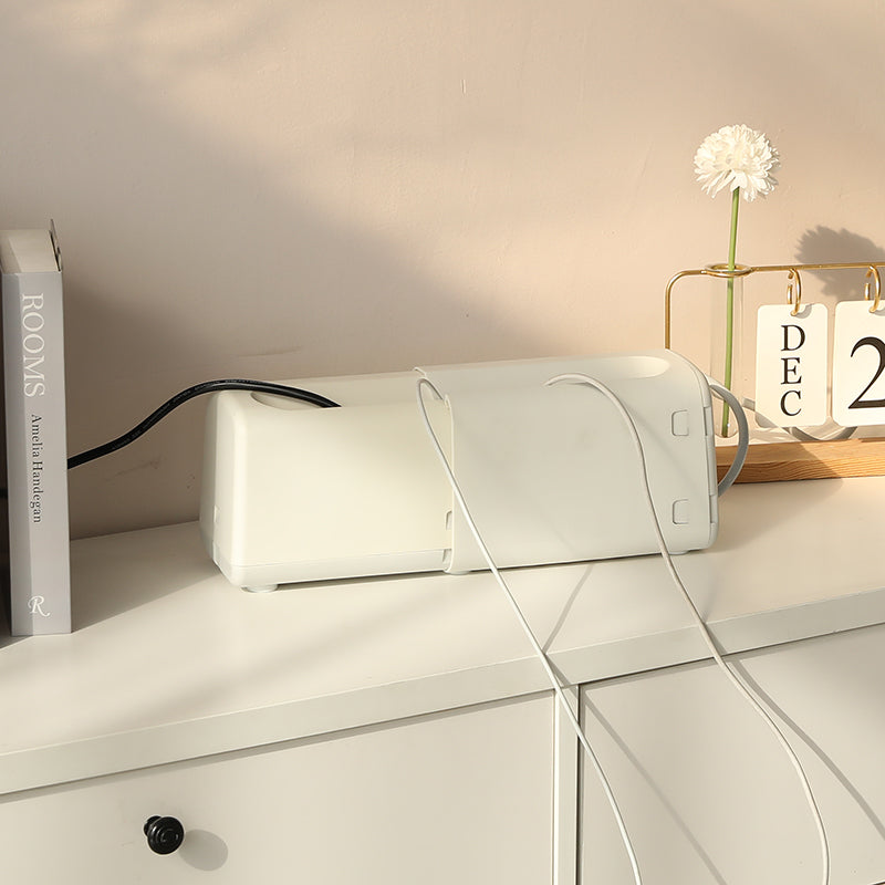Retractable Cable Management Box Cord Organizer for Desk TV Computer USB Hub System to Cover and Power Strip Cover