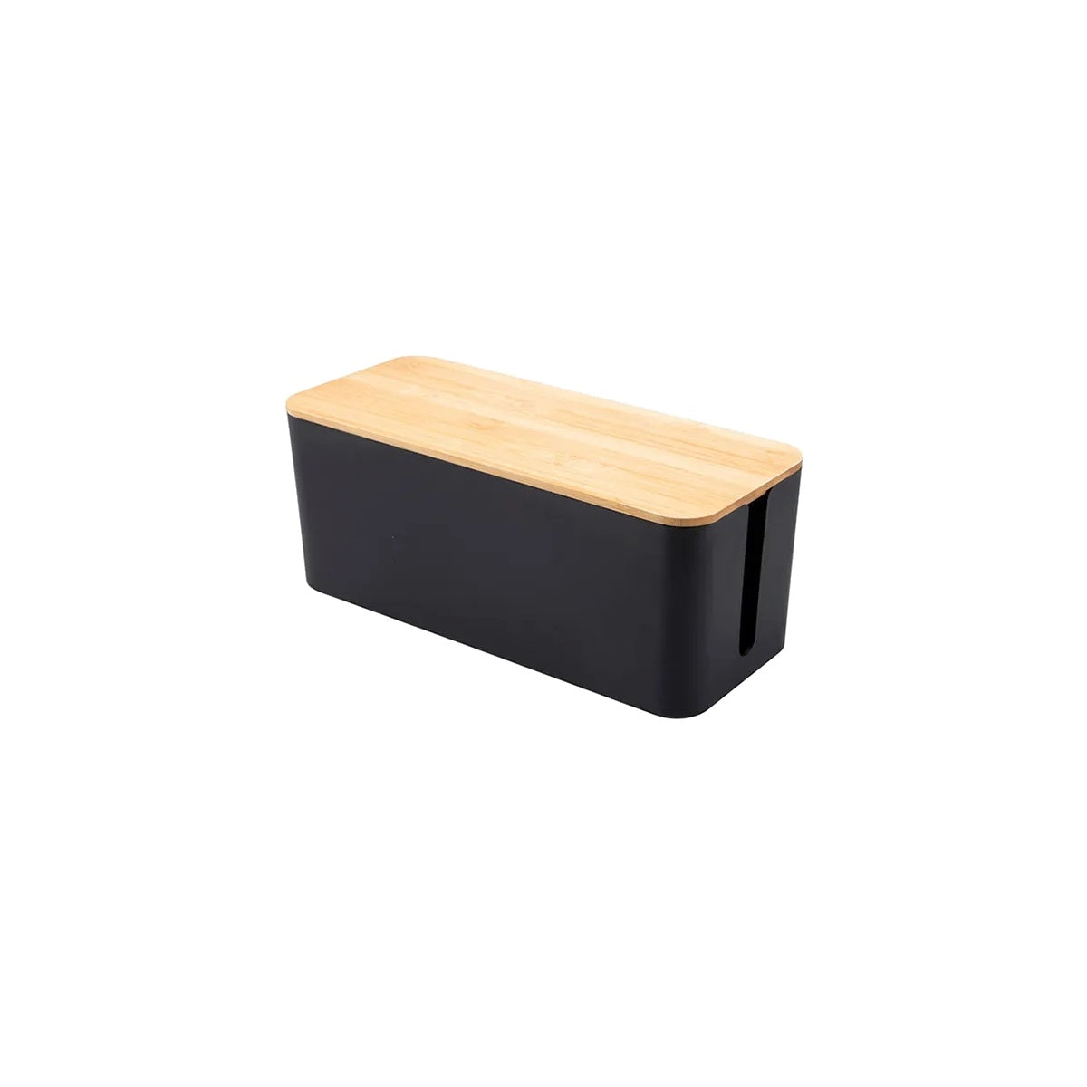 Cable Box with Bamboo Lid