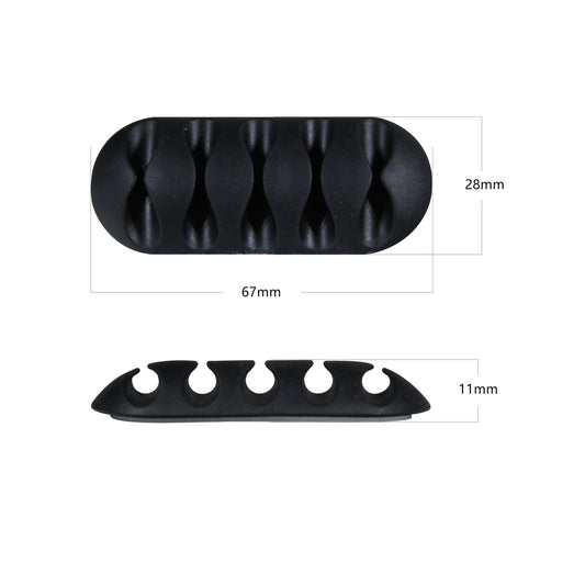 Office Home Use Desk Self-Adhesive Cable Clip Silicone Wire Organizer