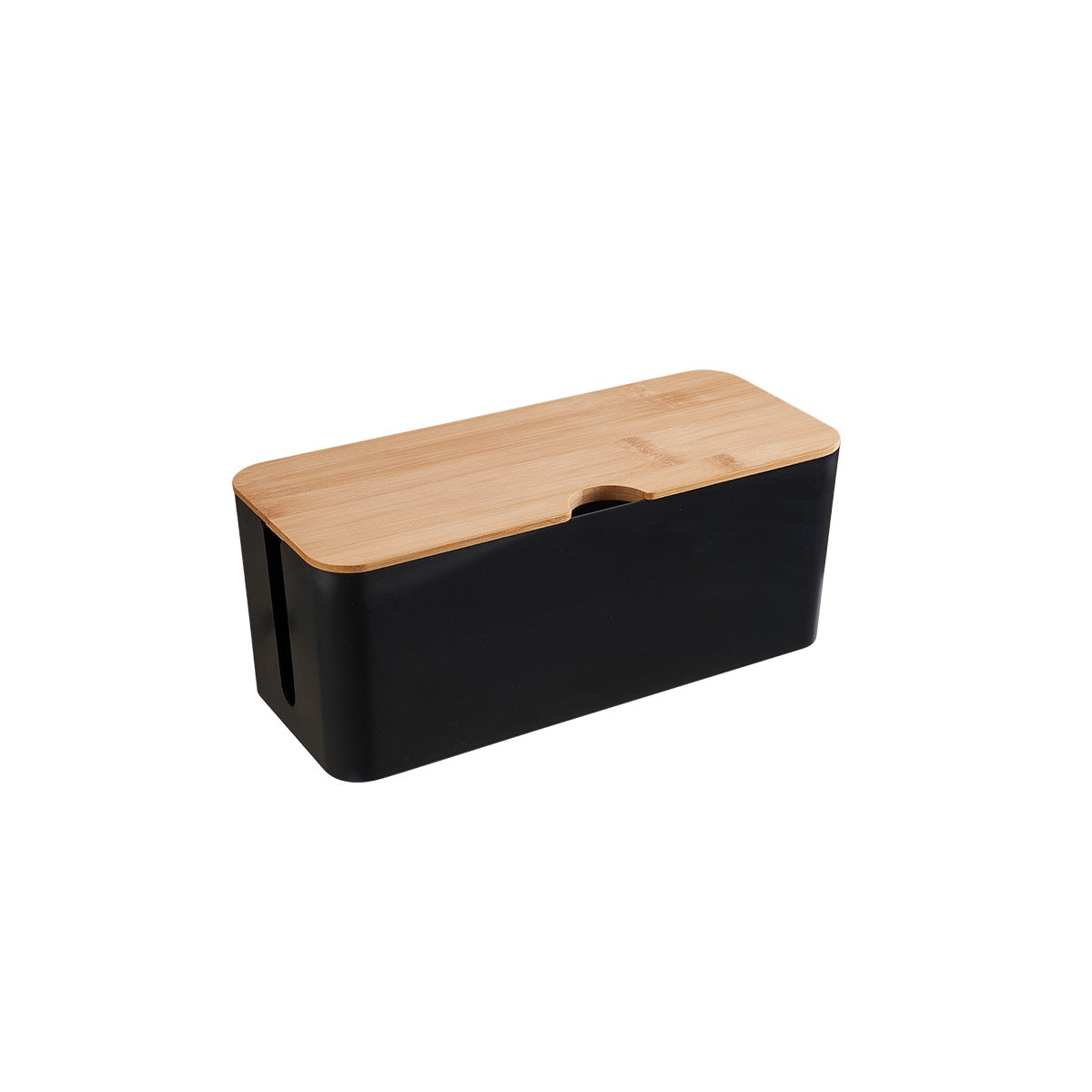 Cable Box with Bamboo Lid