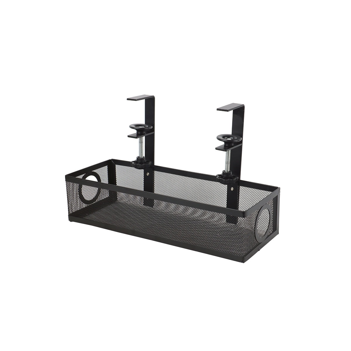 Under Desk Cable Management Tray Black No Drill Cable Tray With Clamp Desk Cable Management Box