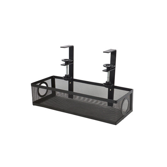 Under Desk Cable Management Tray Black No Drill Cable Tray With Clamp Desk Cable Management Box